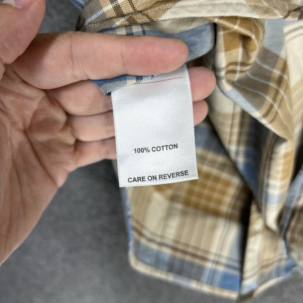 Billy Reid Shirt Mens L Plaid Loop Collar Camp Oxford Muscle Shoals MSL ALA - Picture 13 of 16